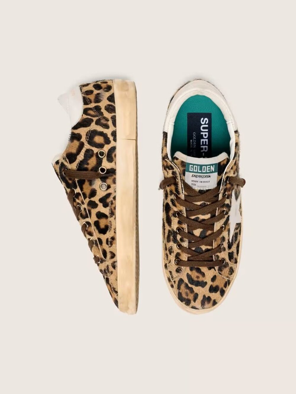 Golden Goose Women’s Super-Star in leopard-print pony skin Size 39 - Picture 3 of 16